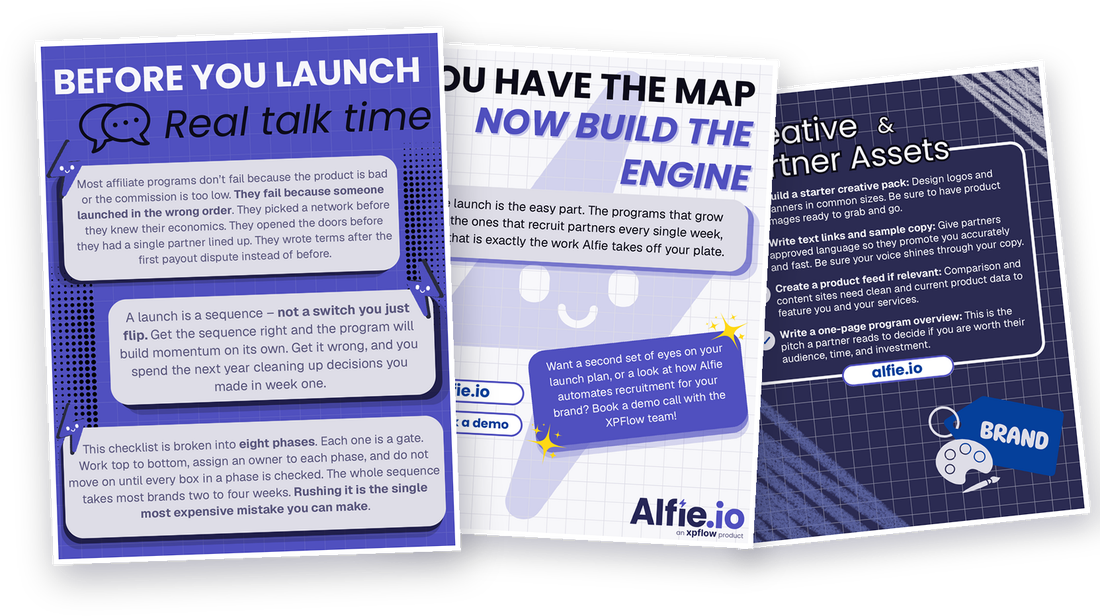 Pages from the Affiliate Program Launch Checklist