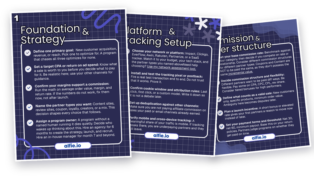 Inside pages of the Affiliate Program Launch Checklist